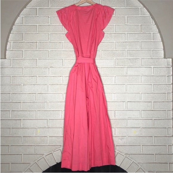 Gal Meets Glam Saffron Flutter Sleeve Jumpsuit Watermelon Size 4 NWT - Picture 6 of 11